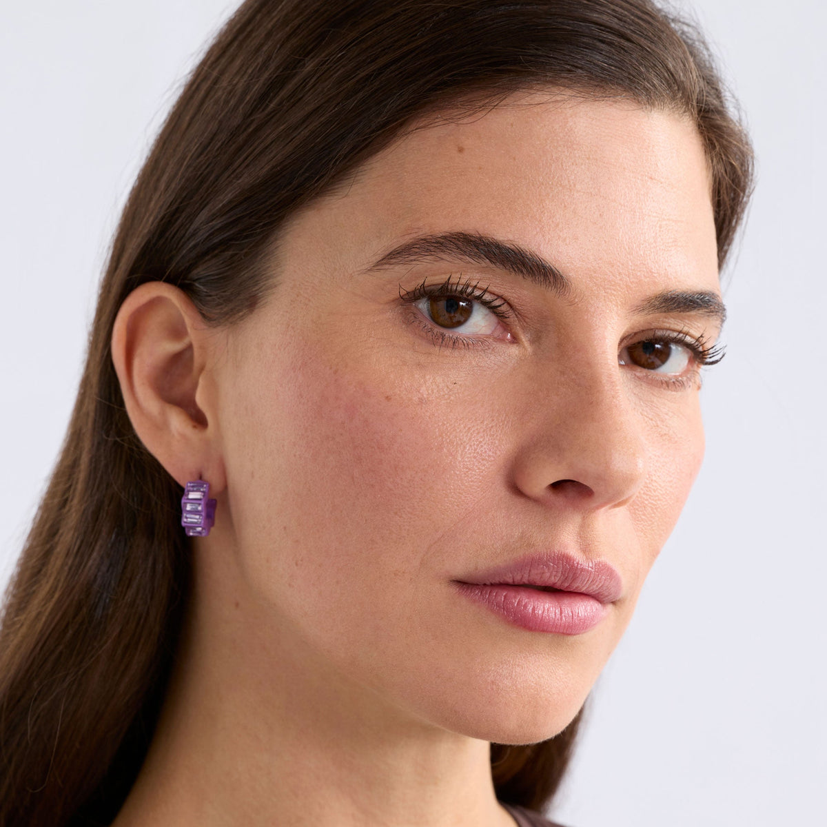 Jolle Mini Hoop Earring / Violet