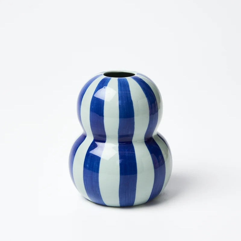 Fonda Tonal Blue Stripe Vase