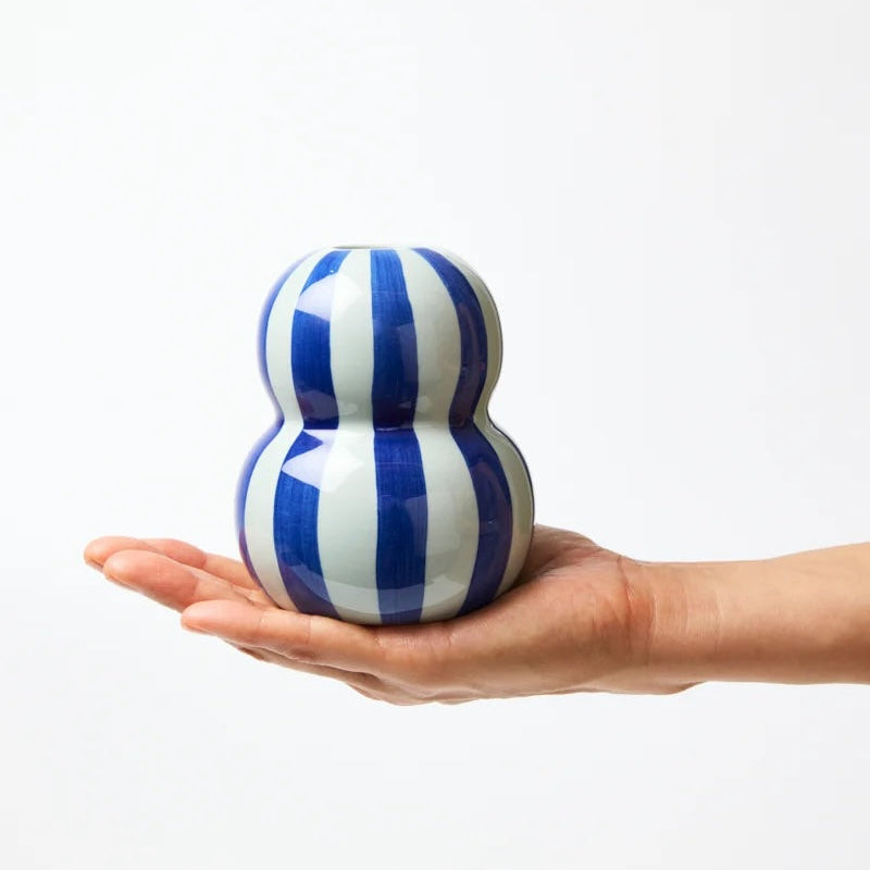 Fonda Tonal Blue Stripe Vase