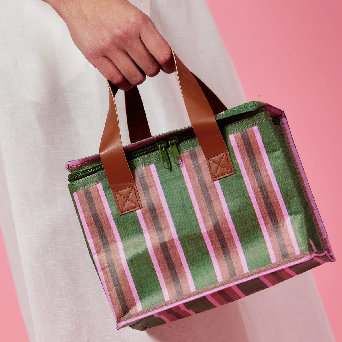 Forest Stripe Lunch Bag