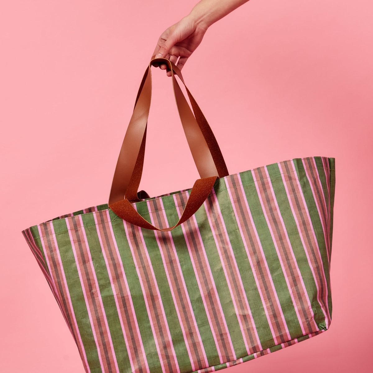 Forest Stripe Beach Bag