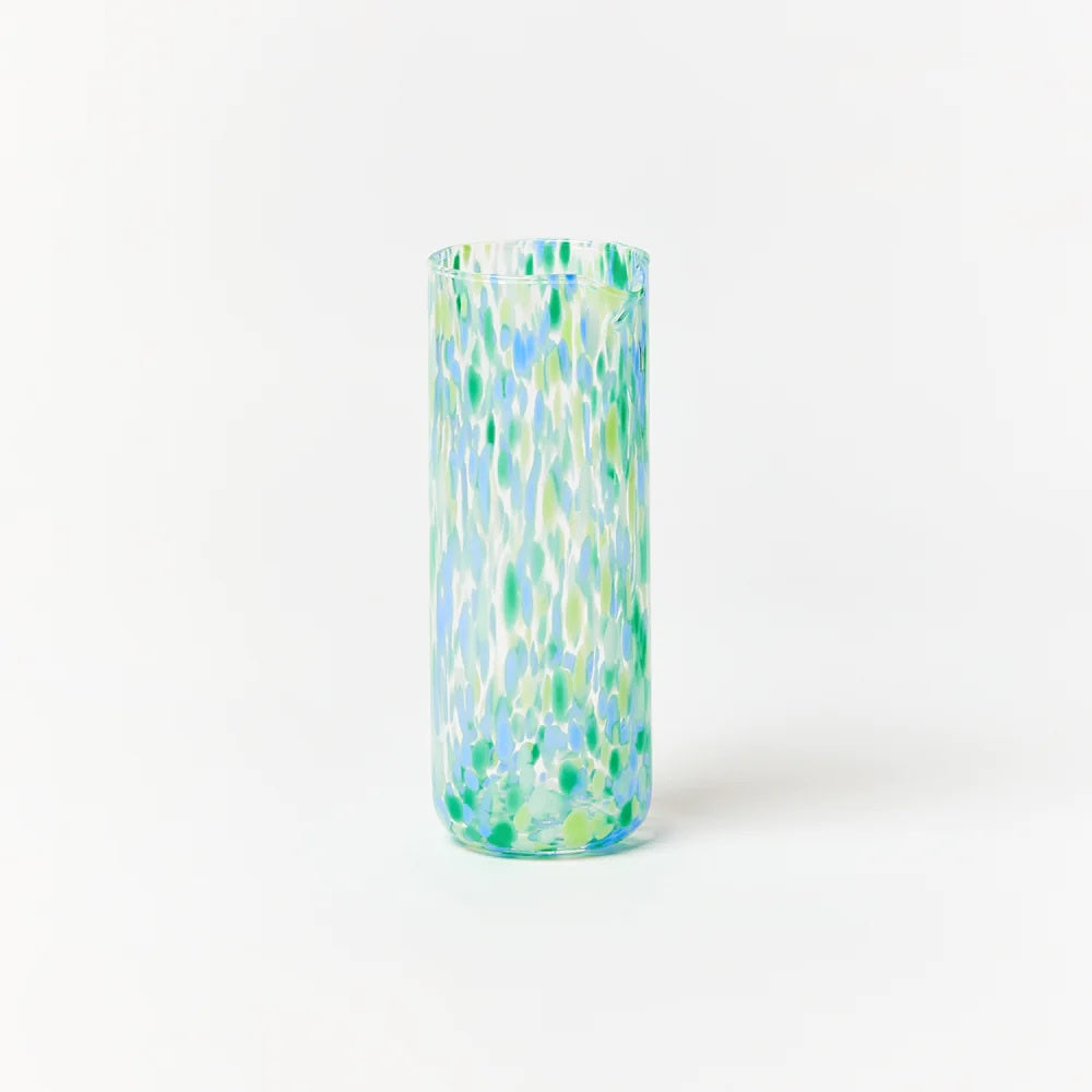 Glass Carafe / Confetti Blue