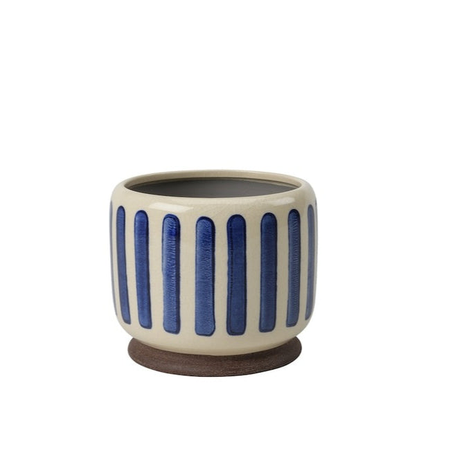 Collector Stripe Indoor Pots / Blue