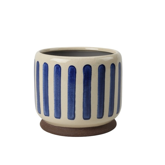 Collector Stripe Indoor Pots / Blue