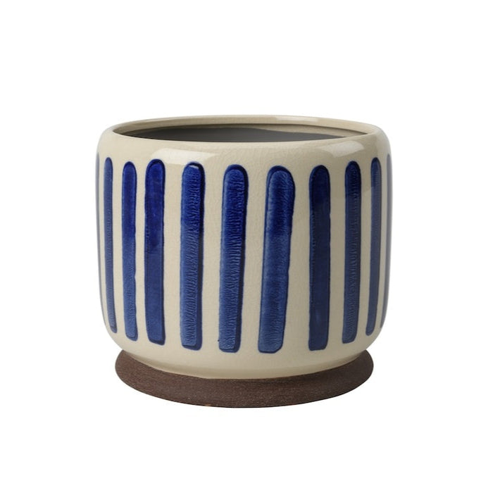 Collector Stripe Indoor Pots / Blue