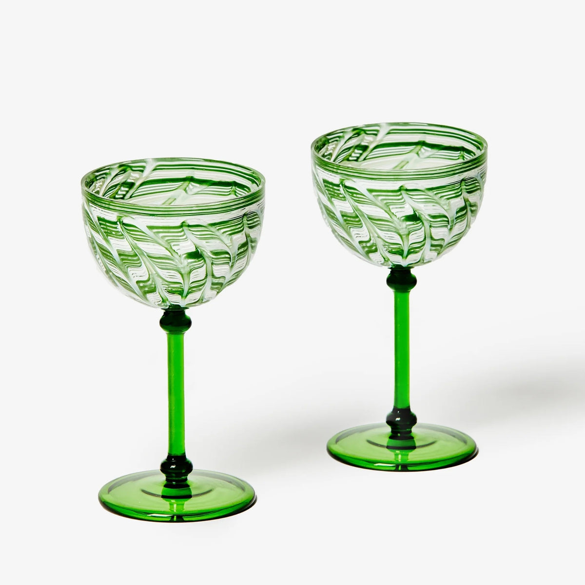 Watercolour Green Coupes / Set of 2