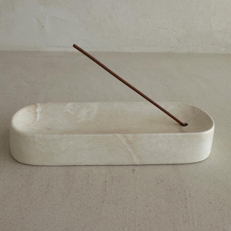 Ceramic Incense Holder / White