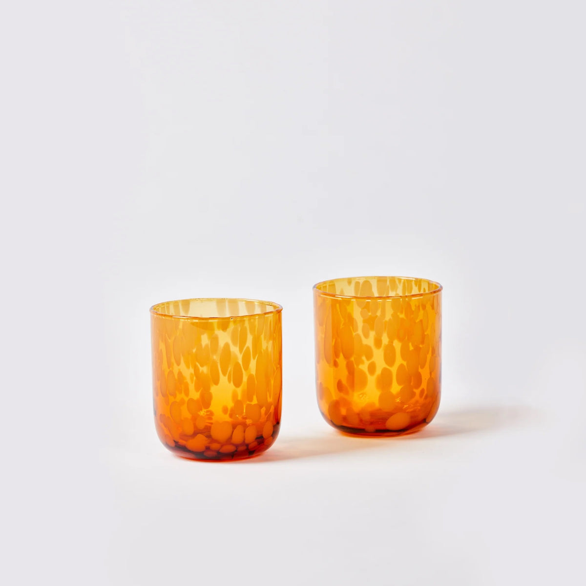 Glass Tumbler Set of 2 / Amber