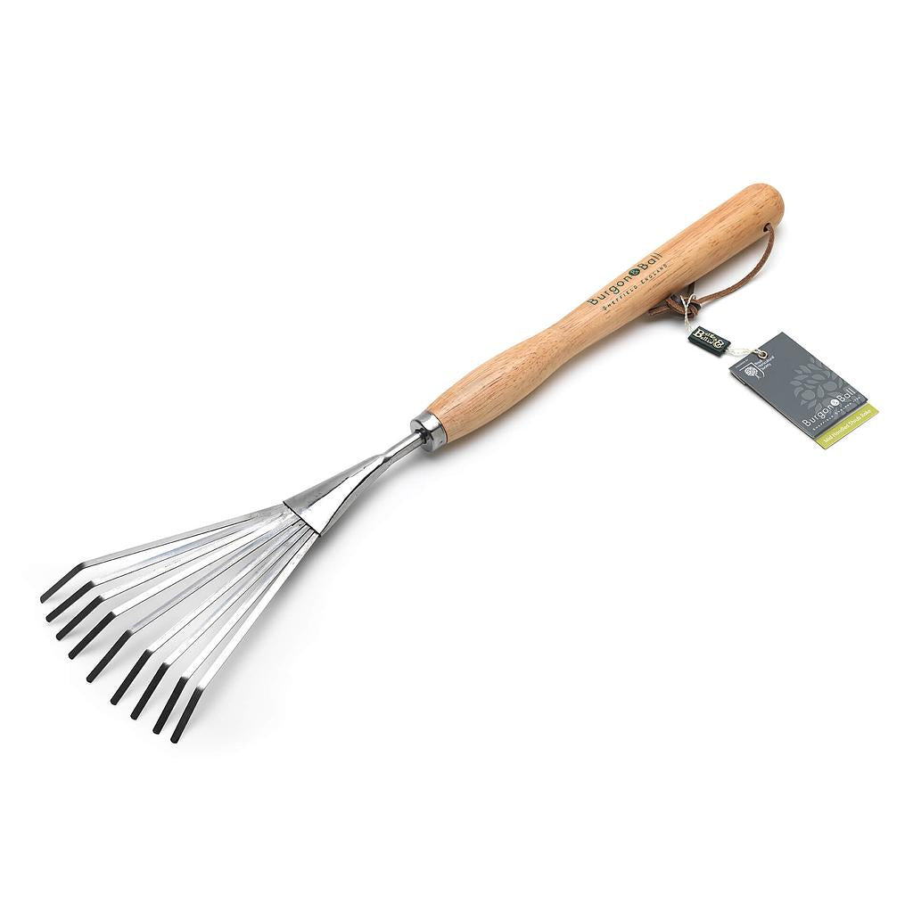 Stainless Mid Handled Shrub Rake