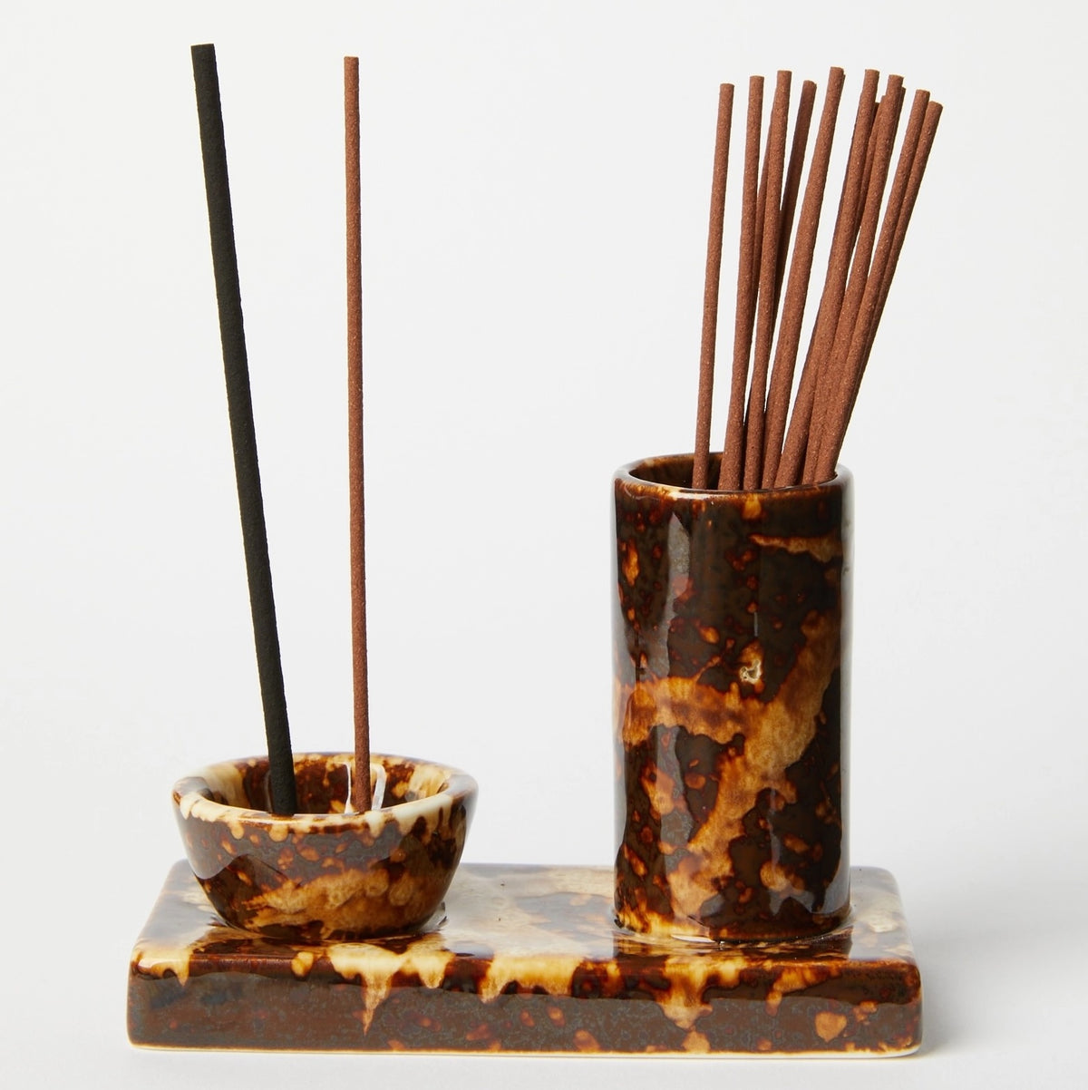 Ceramic Incense Caddy / Chocolate