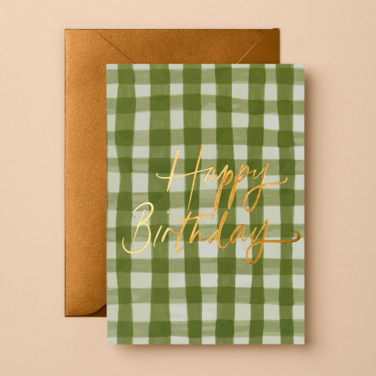 Birthday Gingham Greeting Card