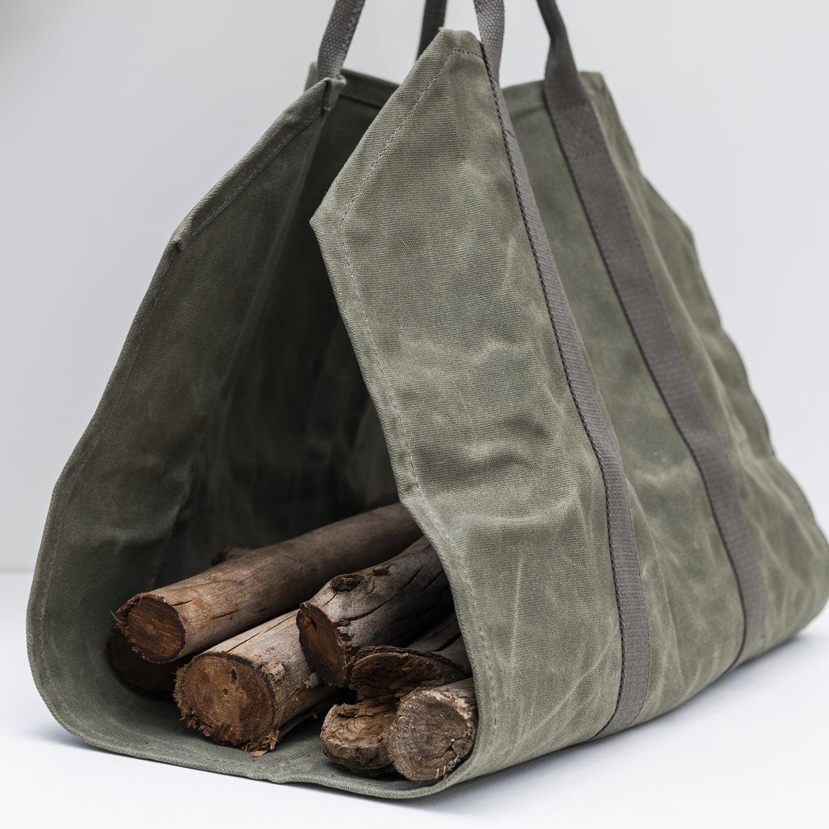 Waxed Canvas Log Carrier