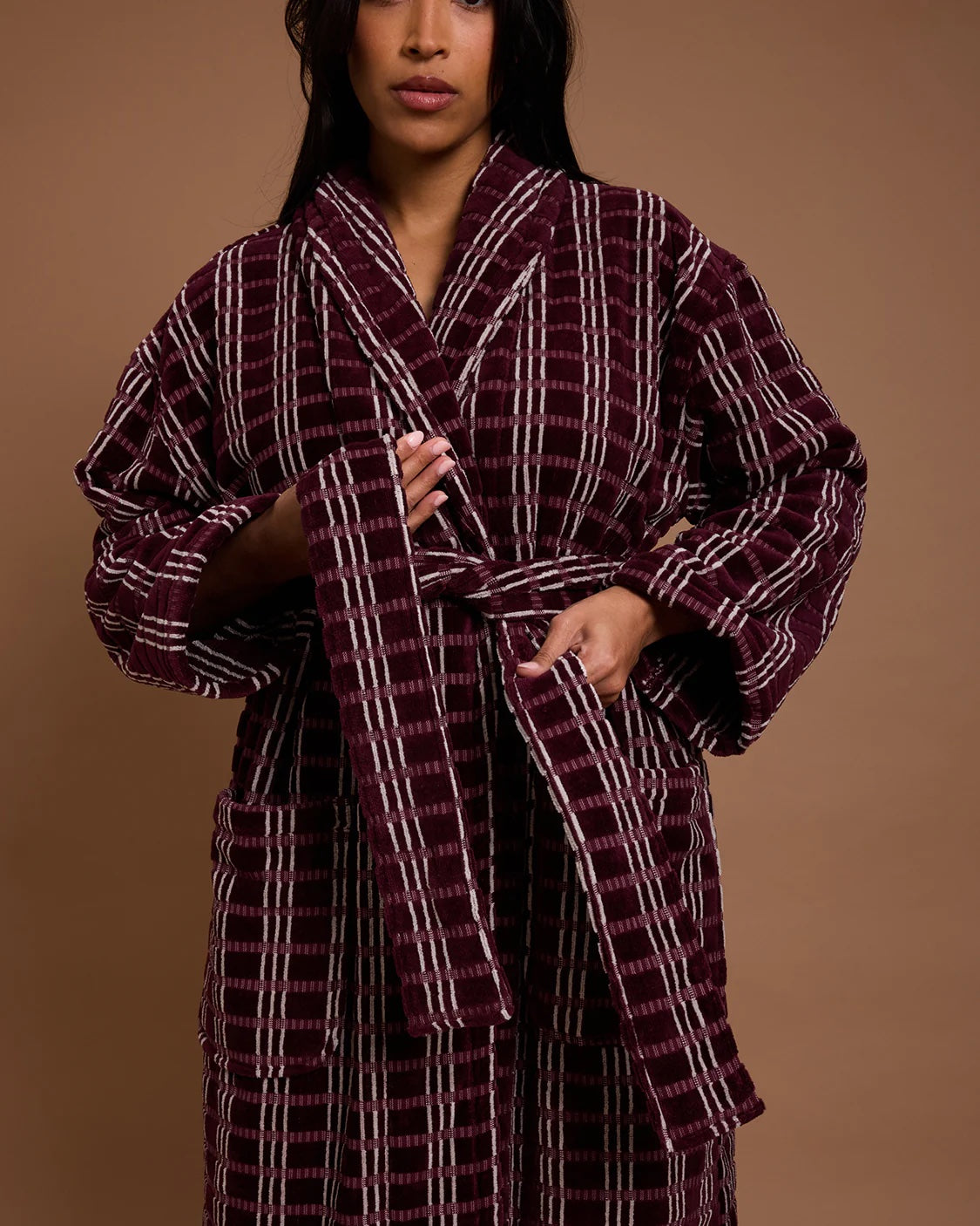 Velour Robe / Blackberry