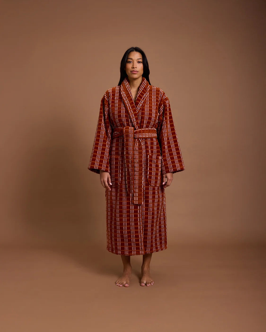 Velour Robe / Terracotta
