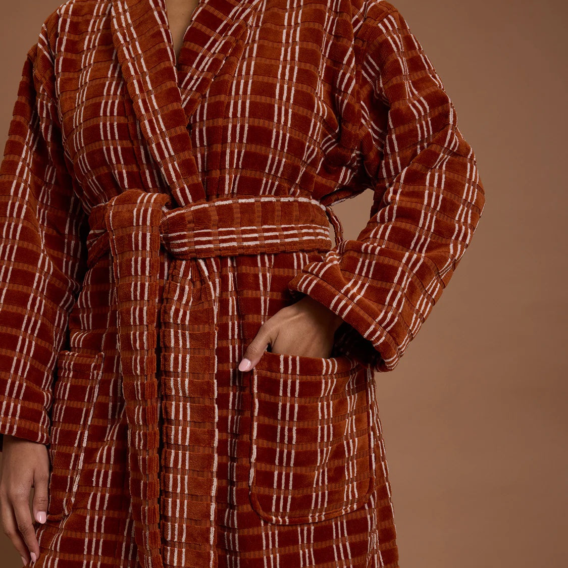 Velour Robe / Terracotta