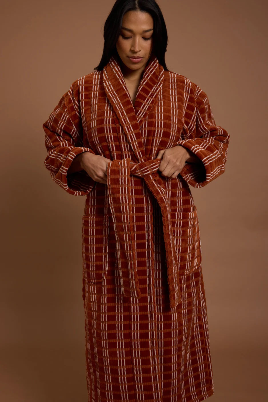 Velour Robe / Terracotta