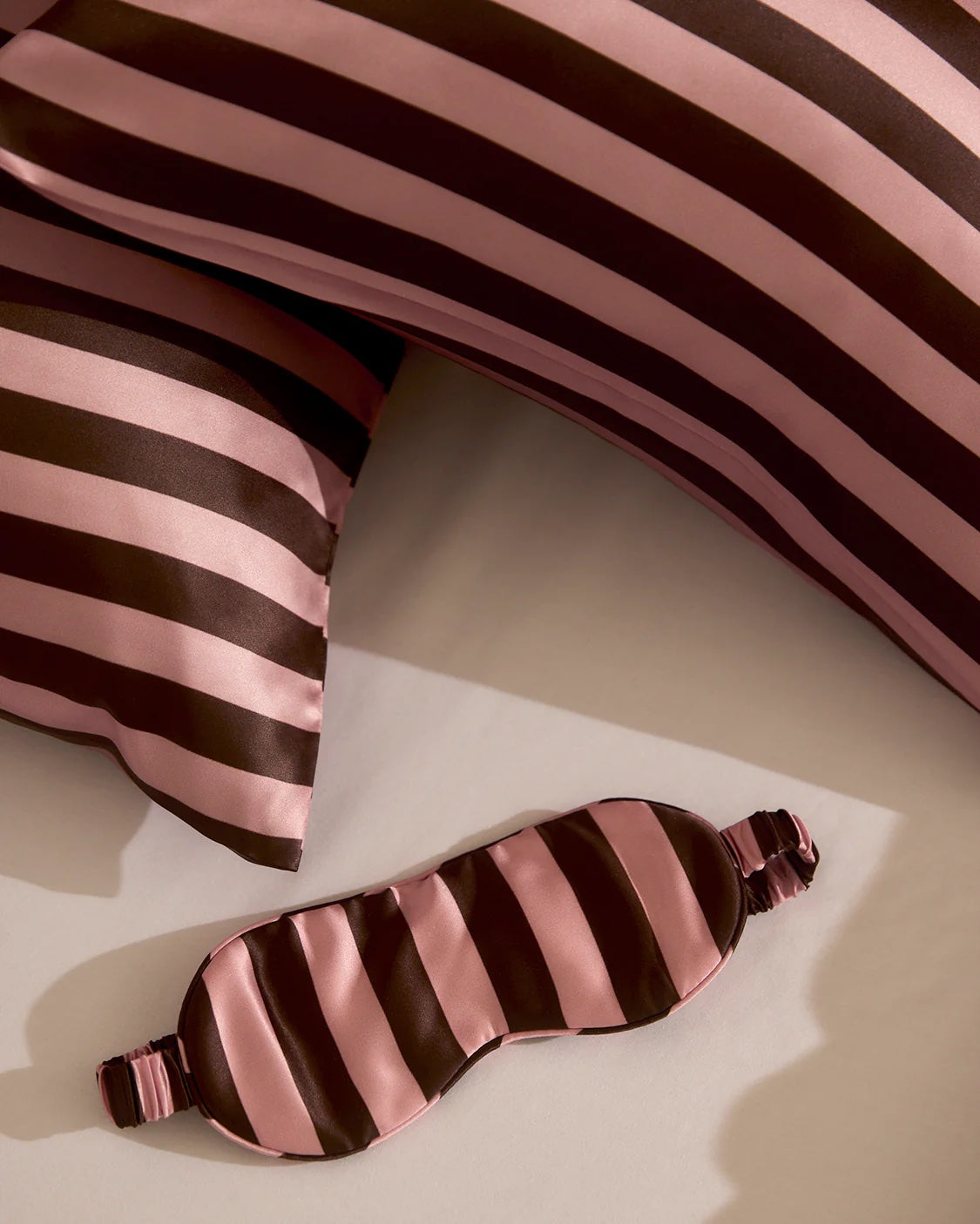 Silk Eye Mask / Rocky Road Stripes