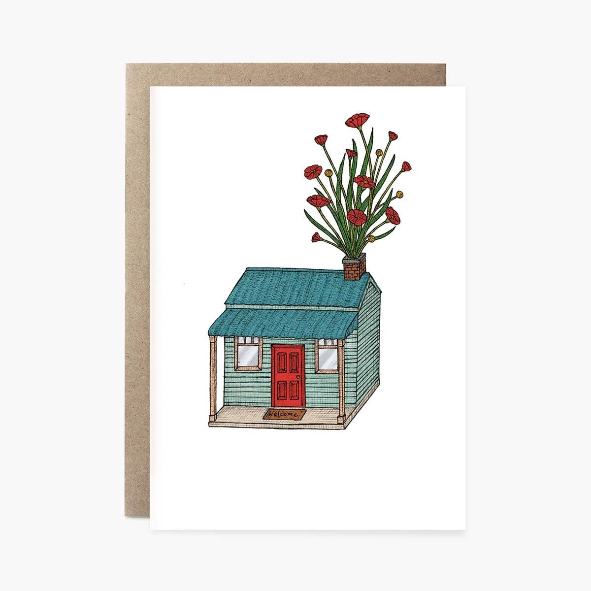 Greeting Card / House with Flowers