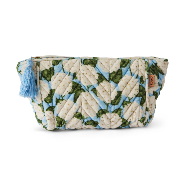 Hydrangea Blue Velvet Toiletry Bag