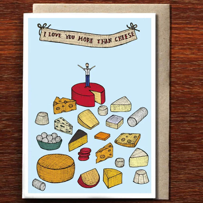 Greeting Card / I Love Cheese