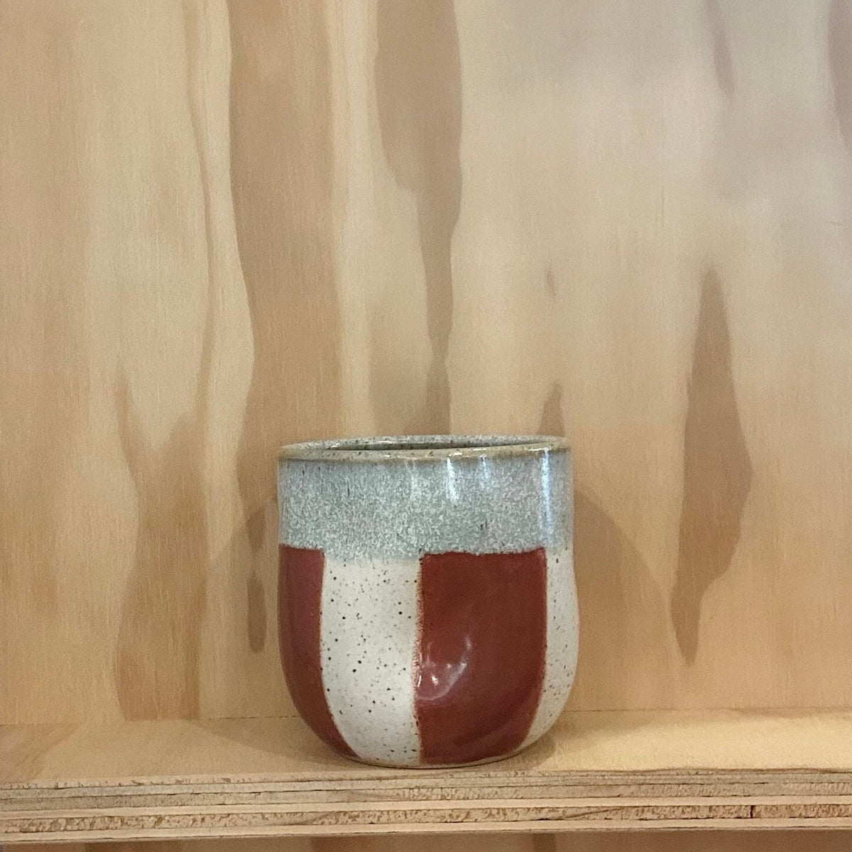 Tumbler 300ml / Stripe Plum Light Blue