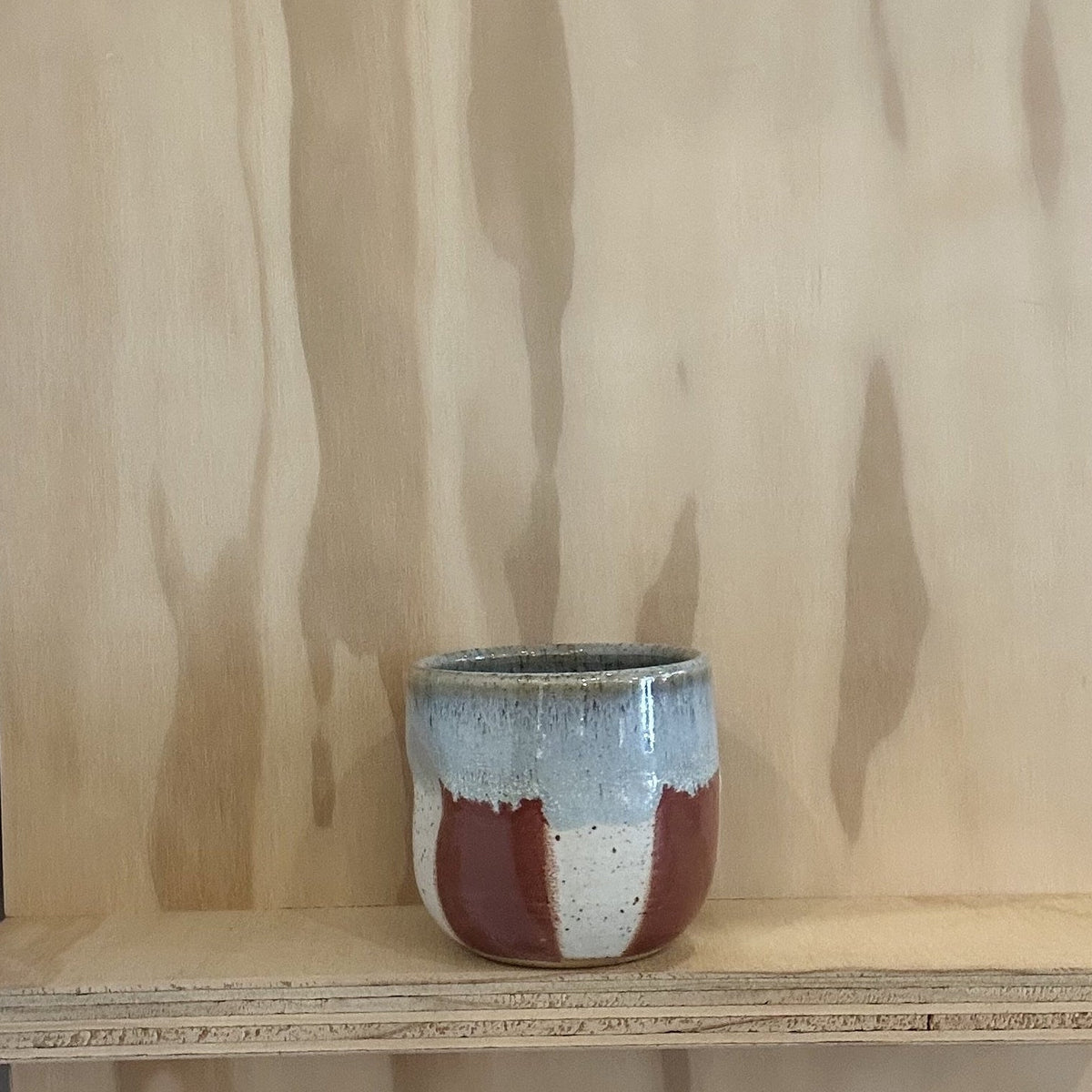 Espresso Cup / Stripe Plum Light Blue