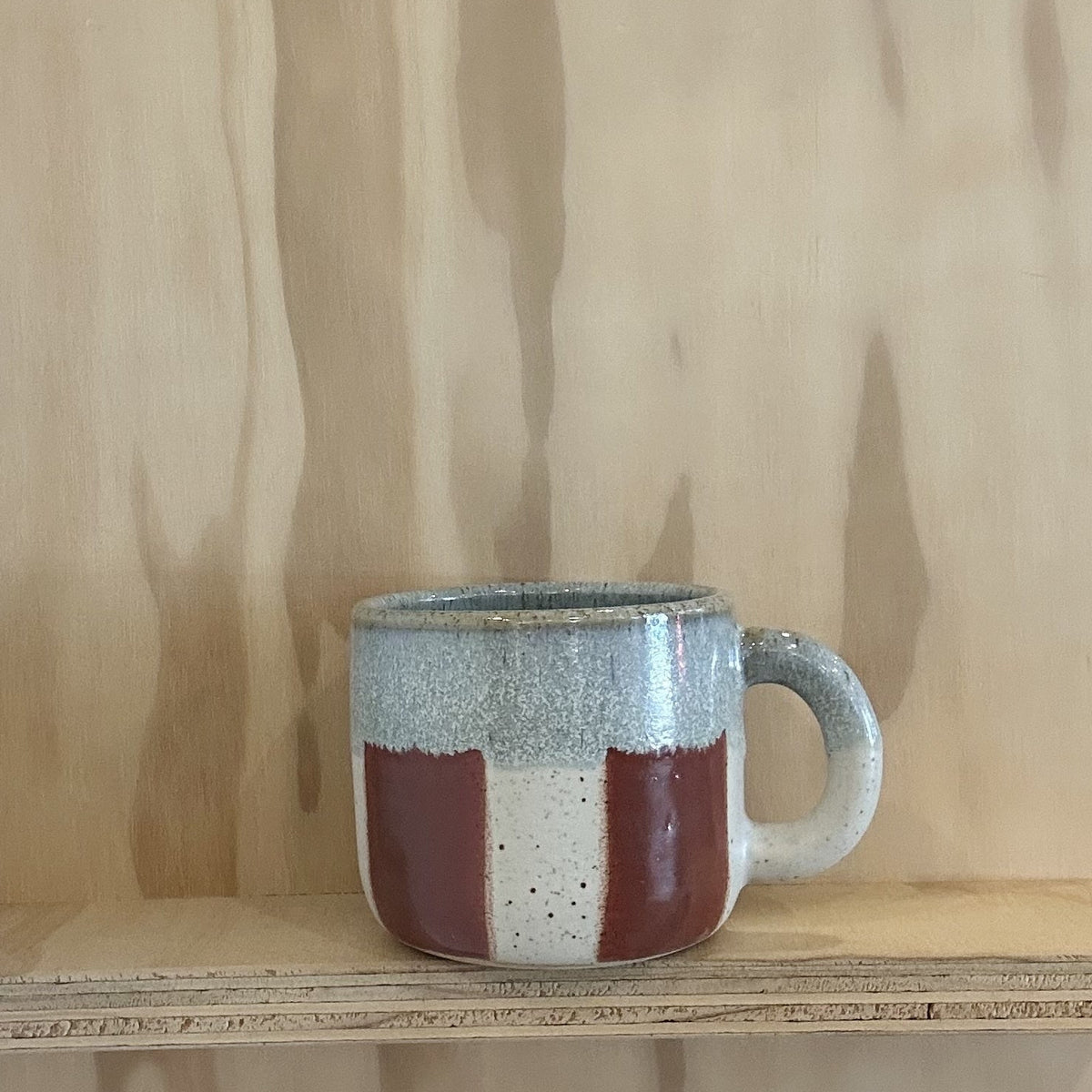Mug 250ml / Stripe Plum Light Blue