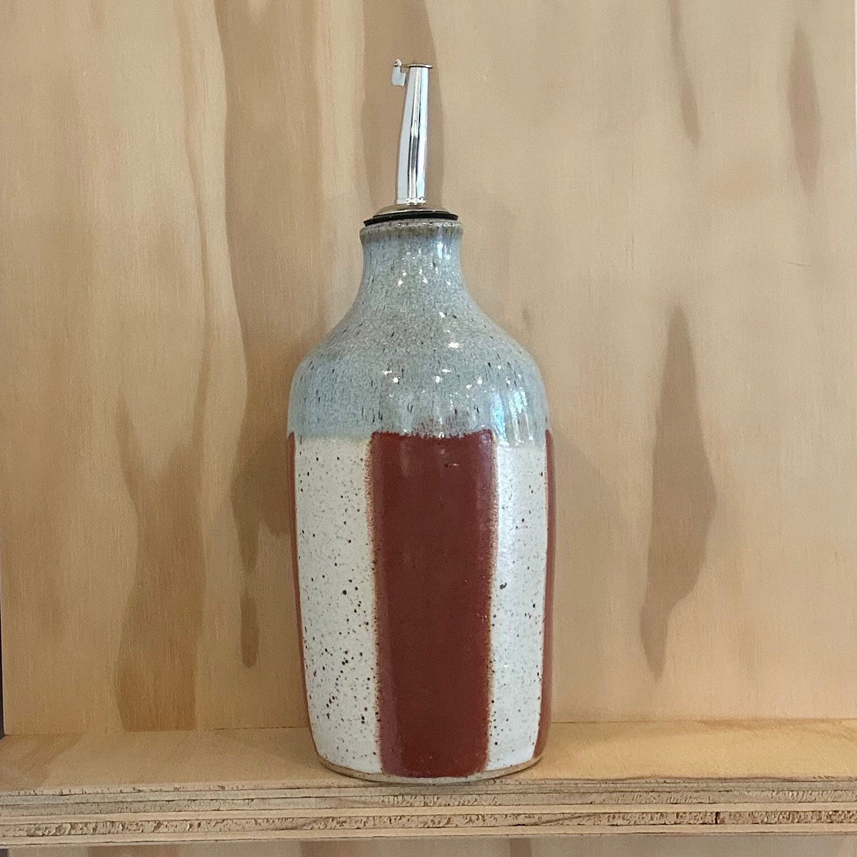 Oil Pourer / Stripe Plum Light Blue