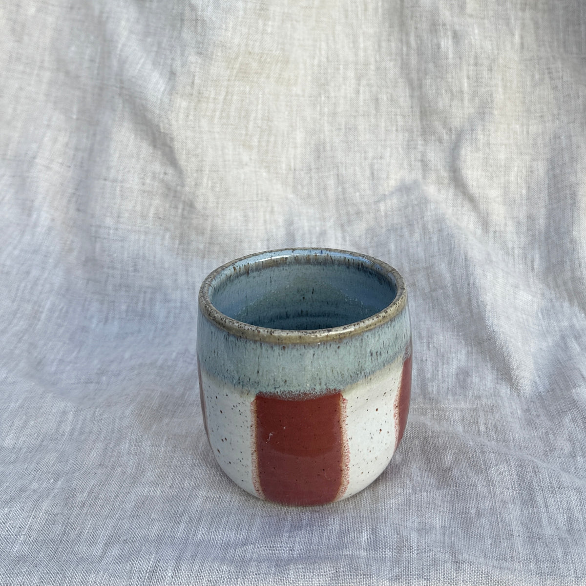 Espresso Cup / Stripe Plum Light Blue