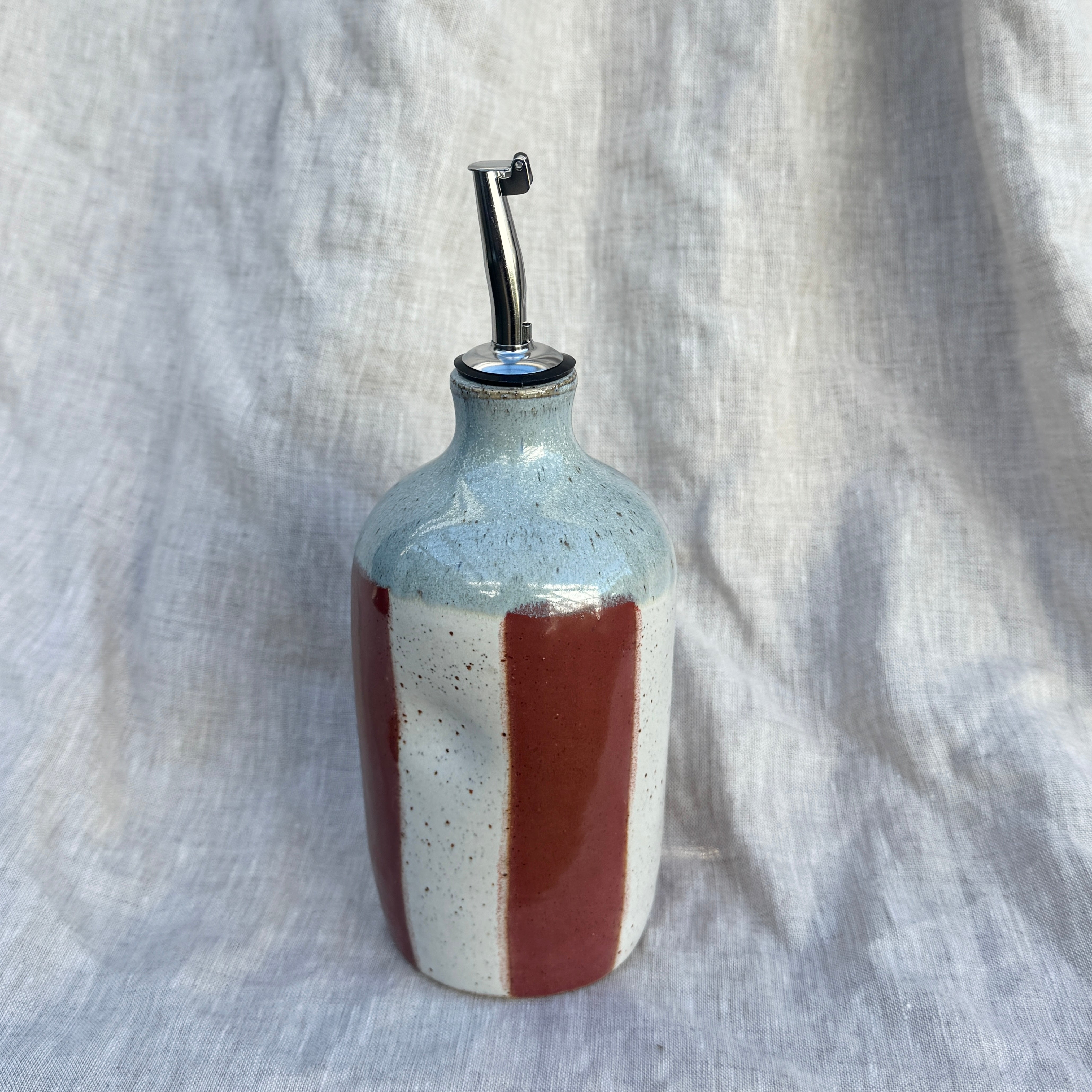 Oil Pourer / Stripe Plum Light Blue