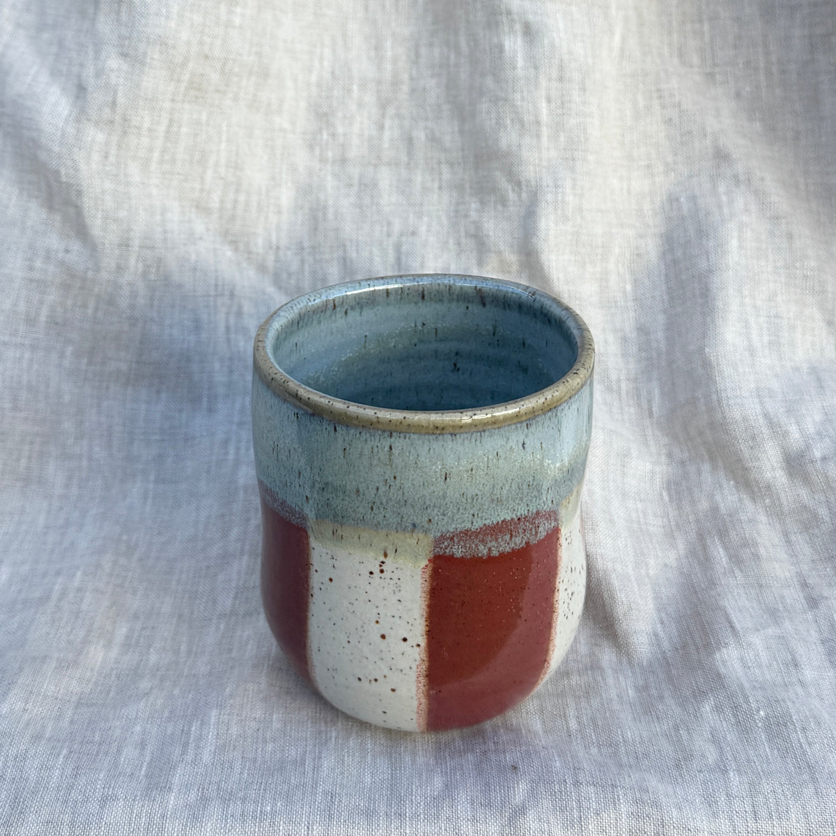 Tumbler 300ml / Stripe Plum Light Blue