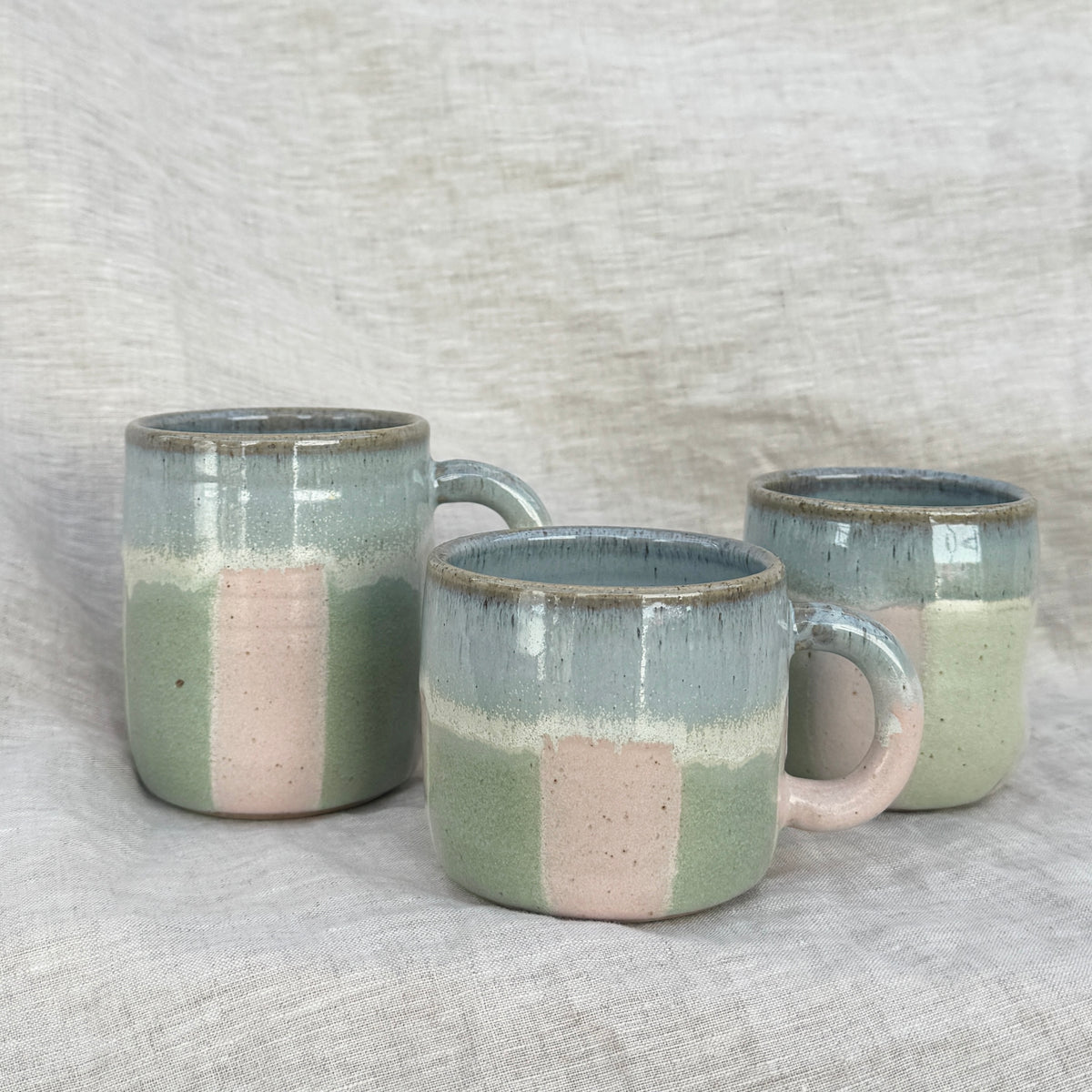 Stripe Mug 250ml / Pink Green Blue