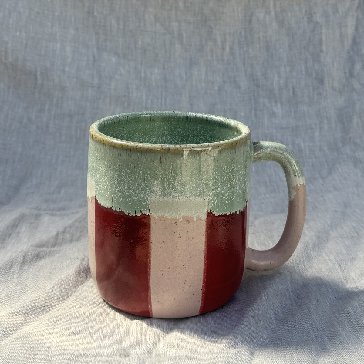 Stripe Mug 750ml / Red Pink Green