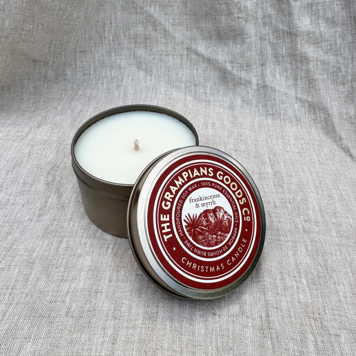 Christmas Tin Candle / Frankincense and Myrrh