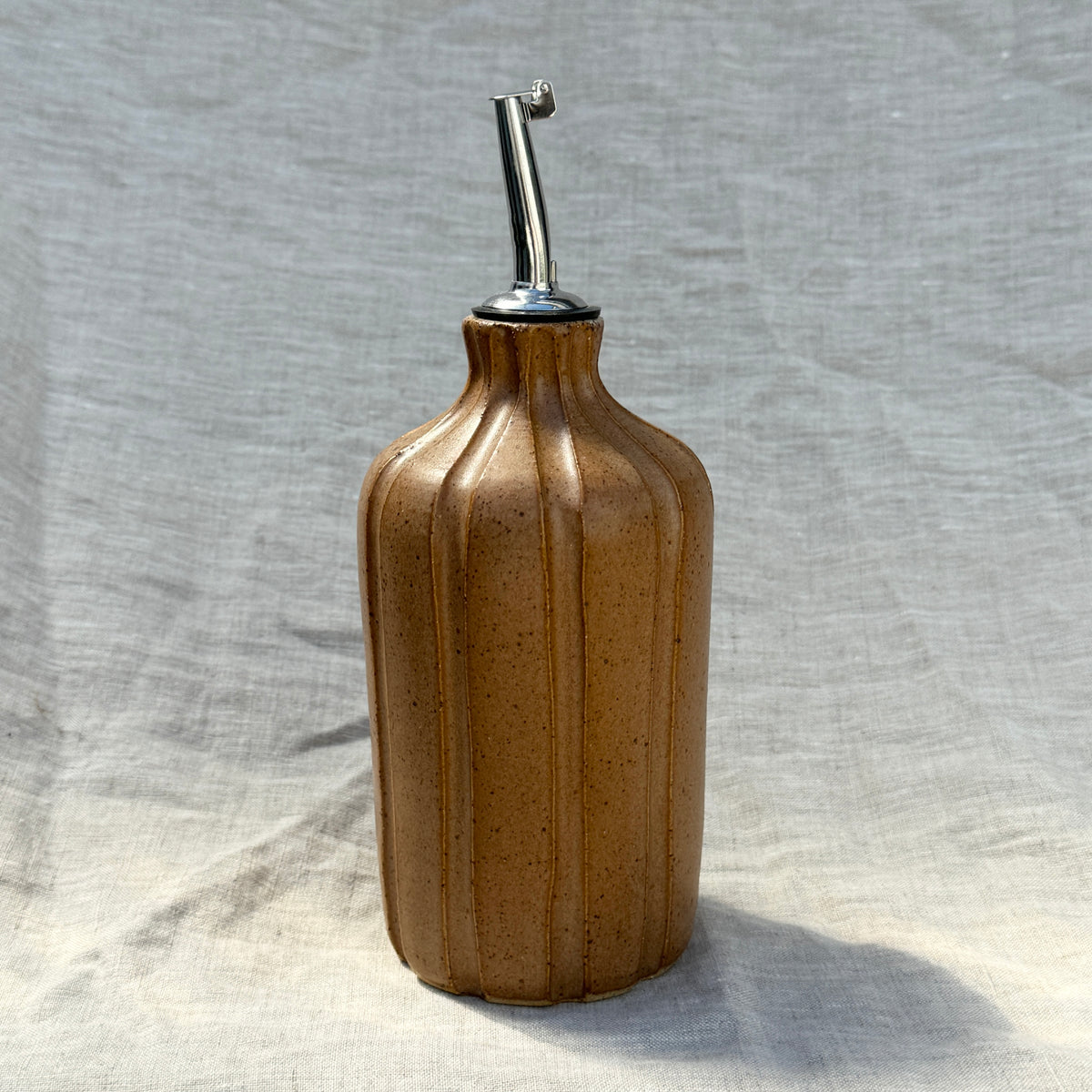 Oil Pourer / Carved Chestnut