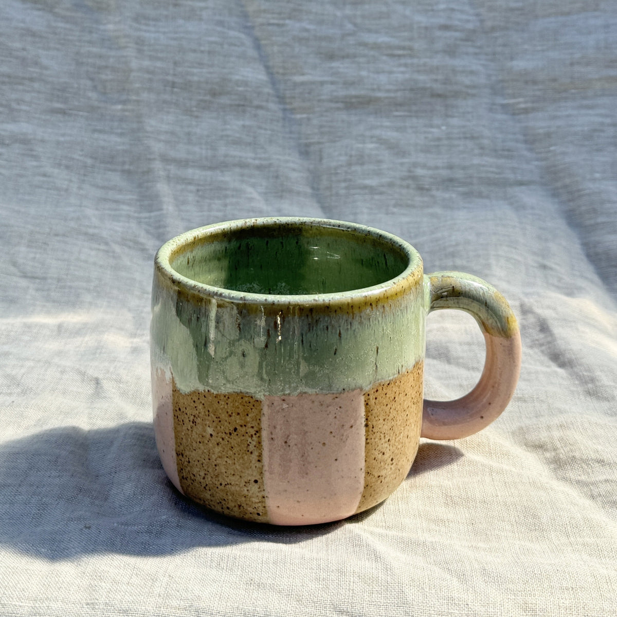 Stripe Mug 250ml / Pink Green