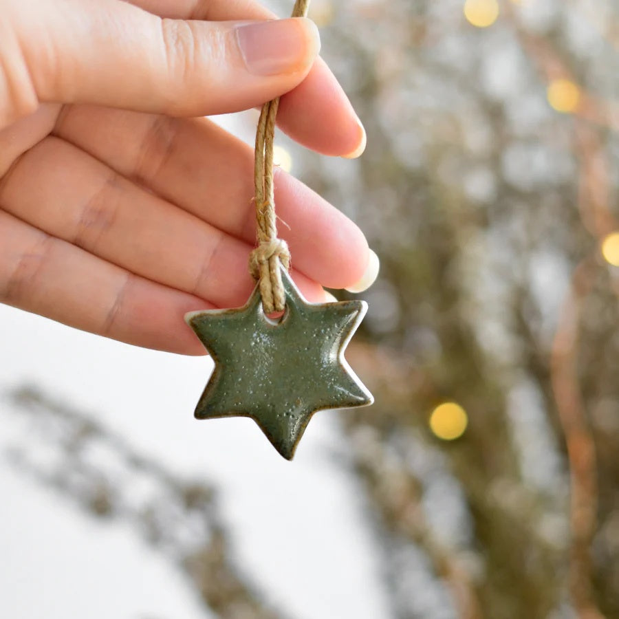 Ceramic Star Ornament Small / Woodland