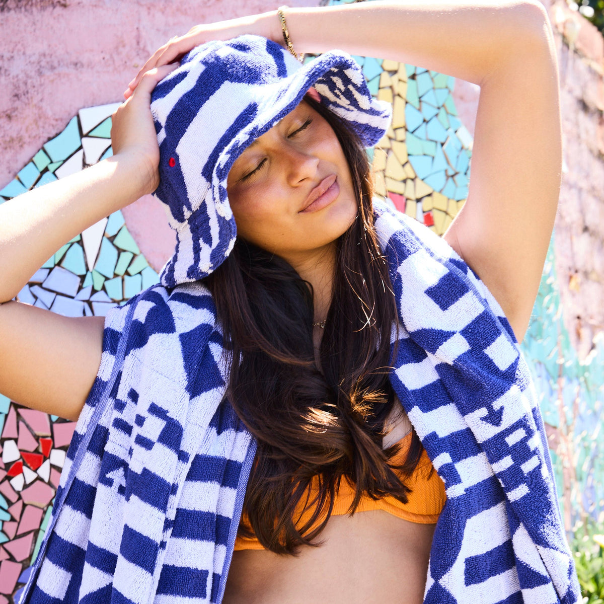 Anna Spiro Tik Tak Terry Beach Towel