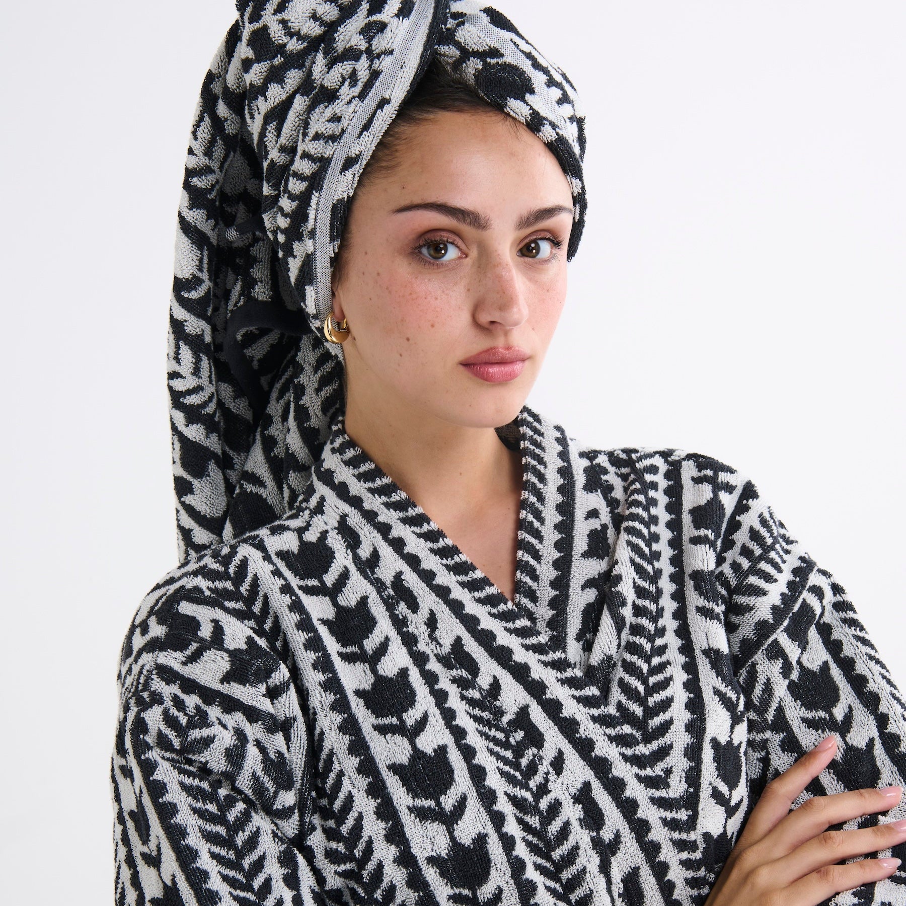 Flower Chain Terry Bath Robe