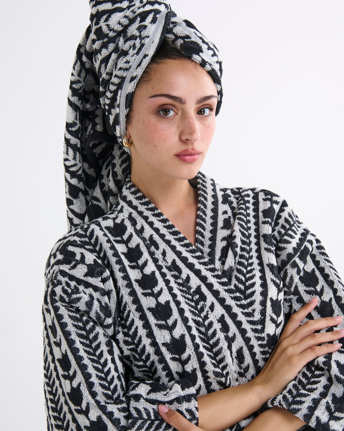 Flower Chain Terry Bath Robe