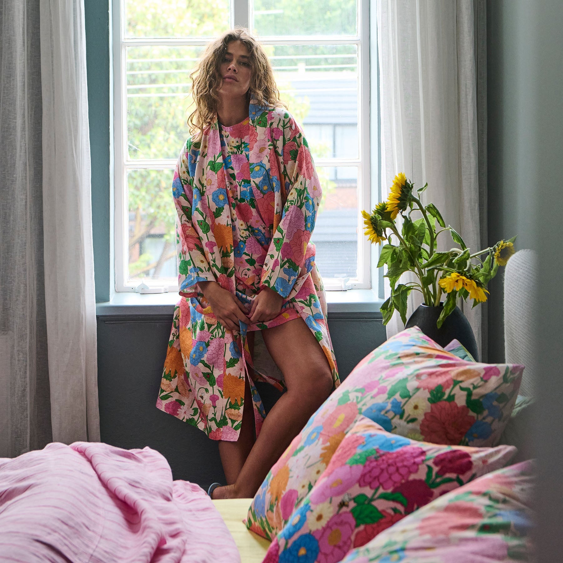 Follow The Sun Linen Robe