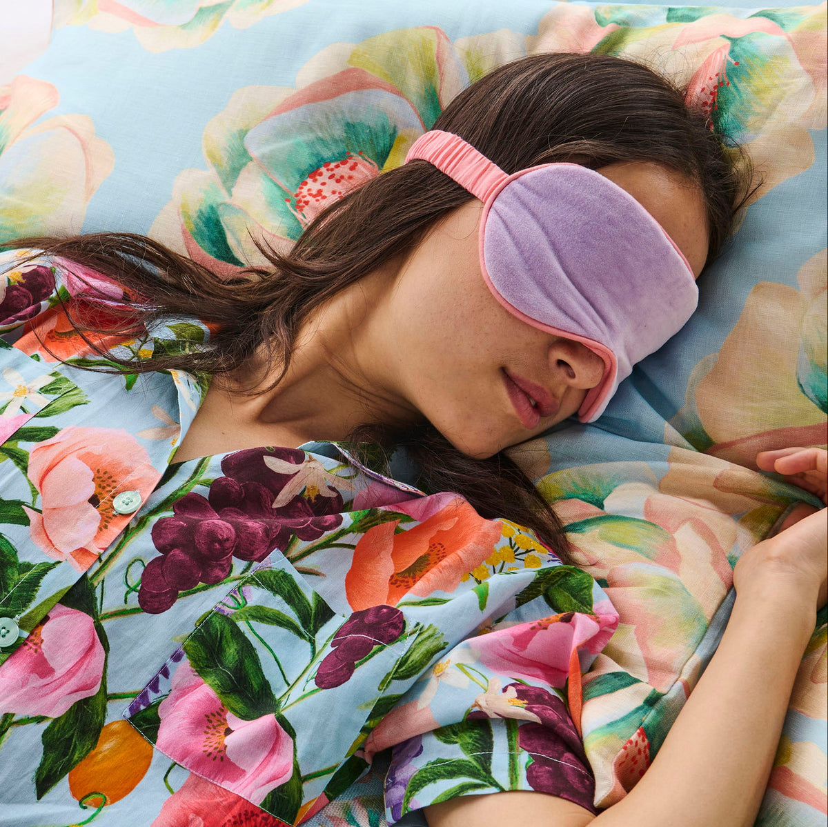 Lilac Velvet Eye Mask