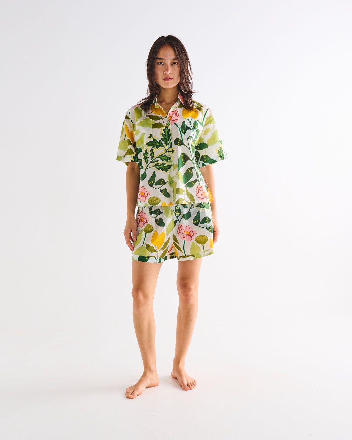 Wander Cotton Shirt &amp; Shorts Pyjama Set