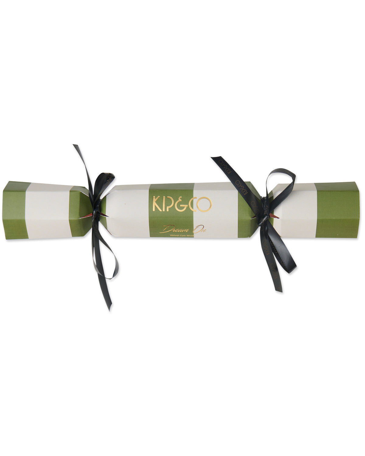 Moss Stripe Velvet Eye Mask