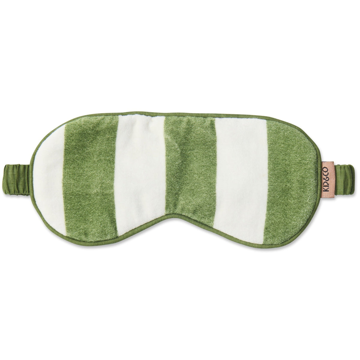 Moss Stripe Velvet Eye Mask