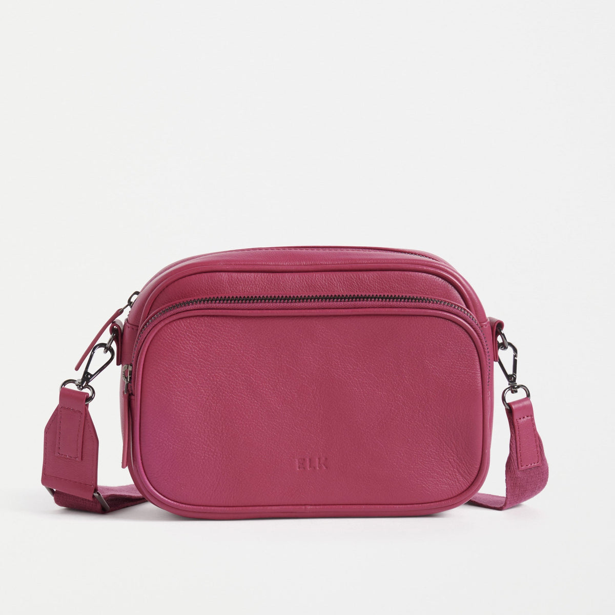 Kassel Leather Crossbody / Fuchsia