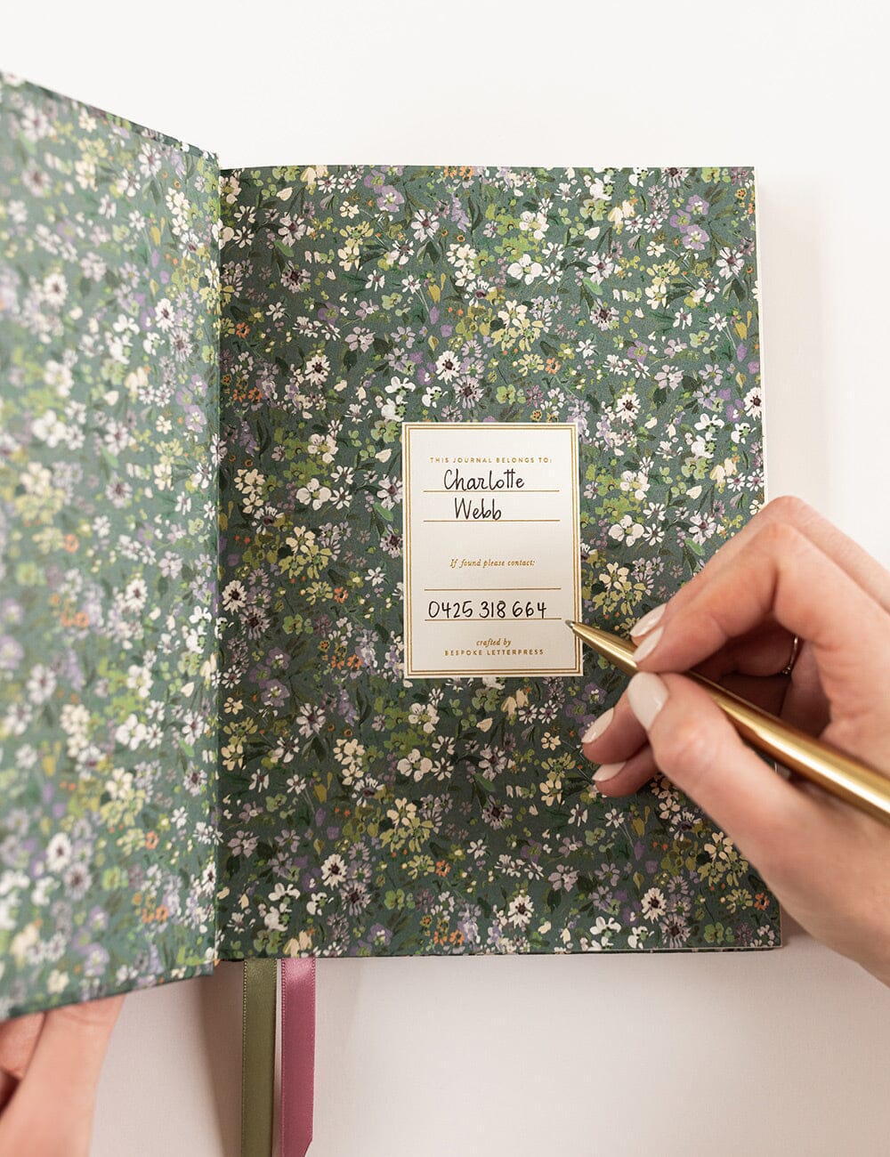 Linen Bound Journal / Summer Perennials