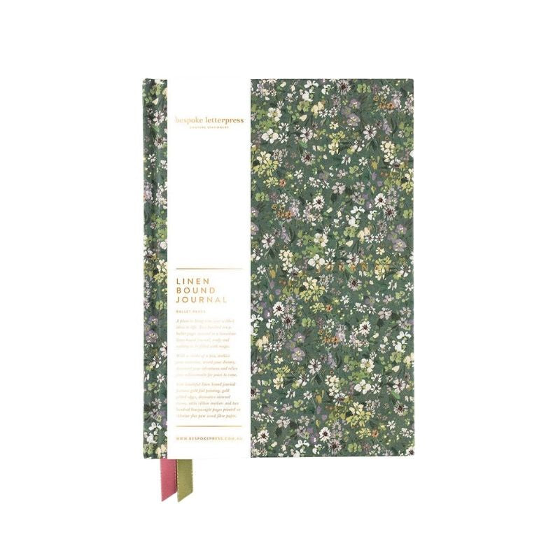 Linen Bound Journal / Summer Perennials
