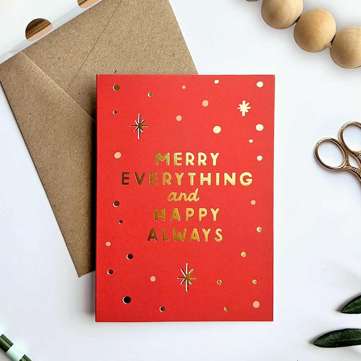 Merry Everything Gold Foil Card