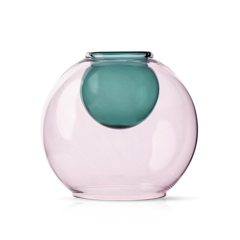 Bubble Aqua Vase / Pink Teal